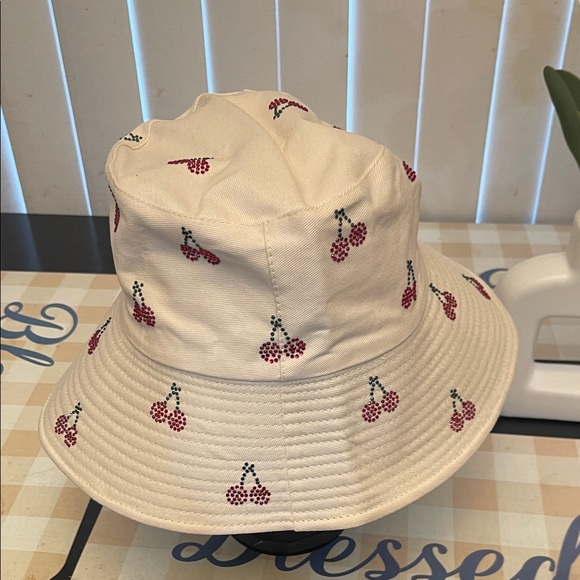 Fashion Nova Cherry Bucket Hat - Cream - Picture 6 of 6
